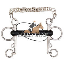 HARD RUBBER MOUTH PELHAM BIT