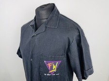 Vintage 80’s FAT WILLY Surf Shack Black Cuban Shirt Size Large L Extremely Rare