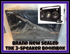 Rare New TDK 3 Speaker Boombox TP6803BLK Brand New Sealed in Original Box / Bag