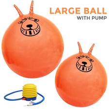 LARGE EXERCISE RETRO SPACE HOPPER PLAY BALL TOY KIDS ADULT GAME 60CM / 80CM 