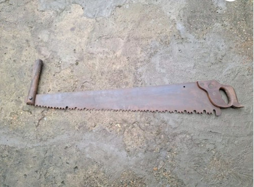 Vintage two man large saw - vintage, by