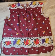 Vintage Button Front Apron. Floral And Fruit Print. BNWOT
