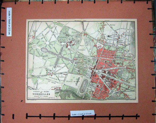 Old antique print map france - antique,