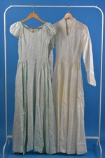 Vintage Unbranded Wedding Dress & Bridesmaid Dress Ivory & Mint Green Size 0 & 8