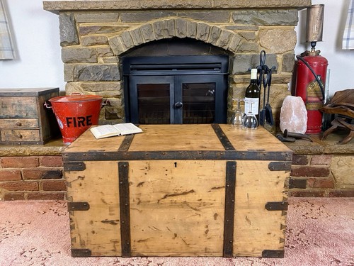 Old antique pine chest - antique,