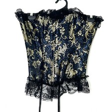 Corset bustier sz L navy blue