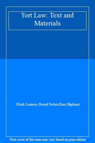 Tort law text - text, and
