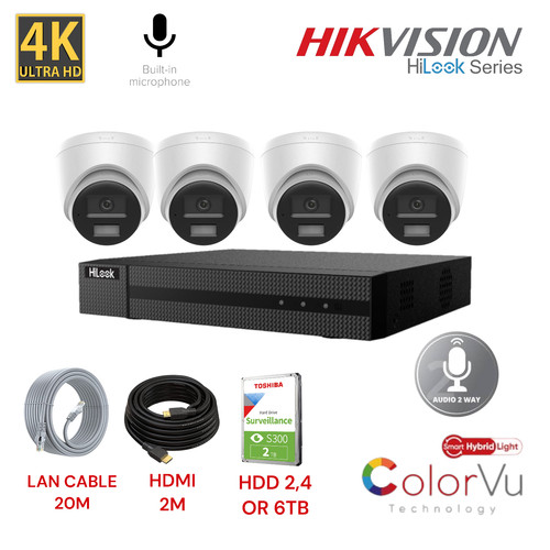 Cctv kit 8mp - kit, hikvision