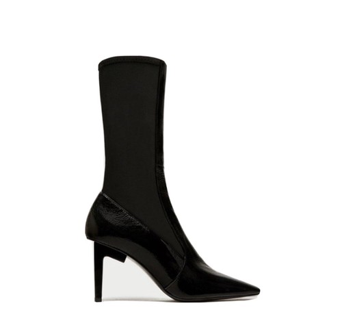 Zara patent square toed - zara,