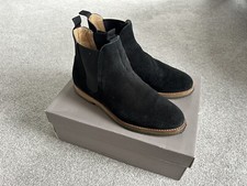 H by Hudson “Sandgate” Black Suede Crepe Sole Chelsea Boots UK8/EU42 Clarks/Mod