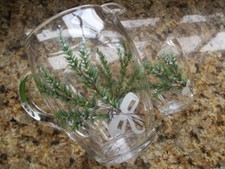 Vintage Lemonade/water Handmade Art Glass Jug / Sprigs of Heather / 2 pints