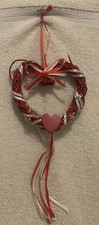 Red WICKER HEART SHAPED