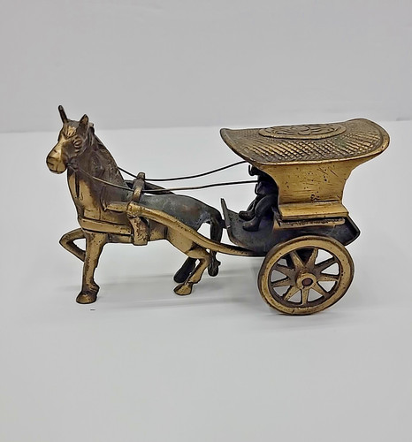 Vintage handmade brass horse - vintage,