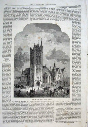 Original old antique print - old,