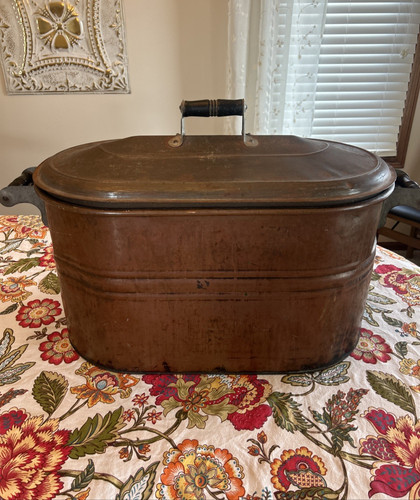 Vintage antique copper boiler - copper,