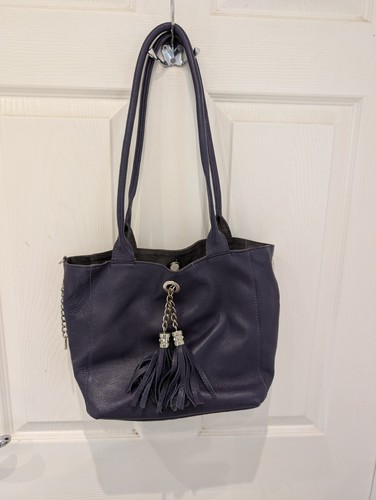 Genuine leather purple tassel - purple,