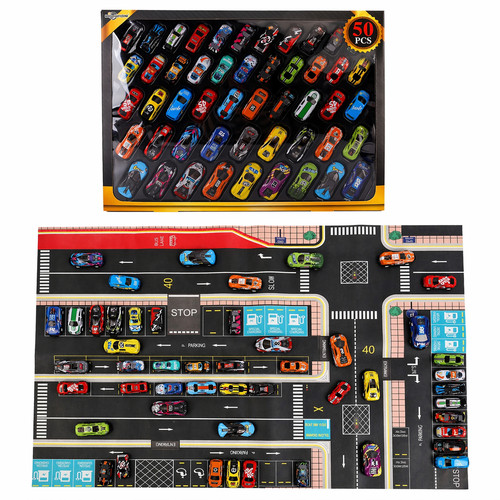 Kids 50pcs diecast racing - racing, cars