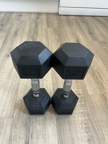 Hex dumbbells set 5kg - dumbbells, pair