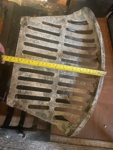 Antique fireplace grate cast