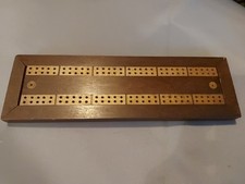 Antique / Vintage wooden  Crib Board Cribbage Pegging Score Board 