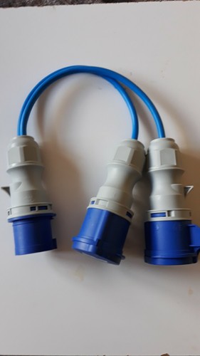 16amp plug twin 2 - twin, double