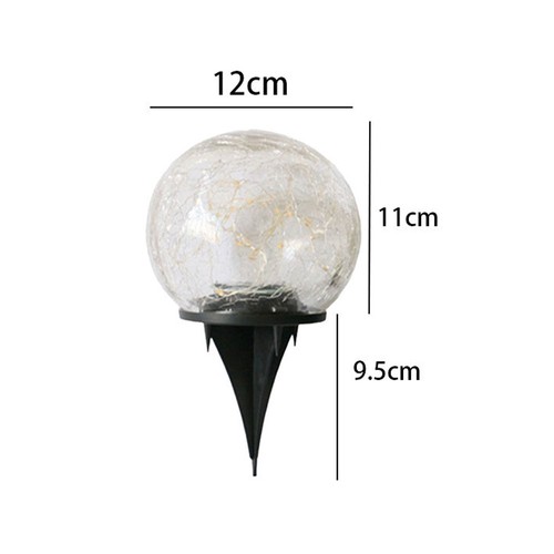 Solar powered led glass ball - glass,