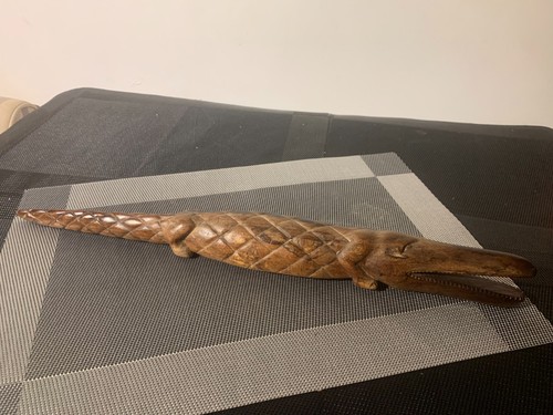 Vintage hand carved - hand-carved, wooden