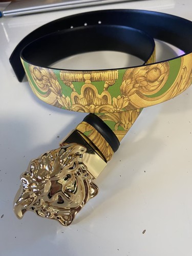 Versace leather belt medusa - leather,