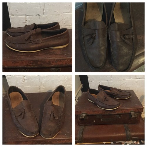 Brown loafers size - loafers, leather
