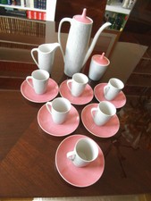 Vintage Cmielow Goplana espresso coffee set for 6 by Wincenty Potacki Poland 62