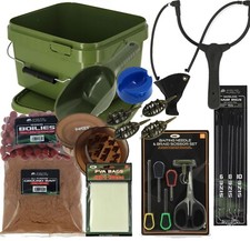 Fishing Bait Carp Set Tackle 5L Bucket Boilies Grinder Feeders Spoon Tools PVA