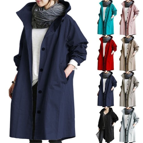 Womens oversize hooded trench - oversize,