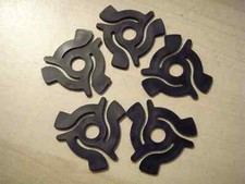 BLACK 45 RPM RECORD ADAPTERS /
