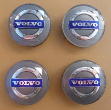 4 x GENUINE 64mm VOLVO ALLOY WHEEL CENTRE HUB CAPS 30666913