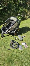 HAMAX OUTBACK TWIN CHILD BIKE TRAILER GREEN/BLACK