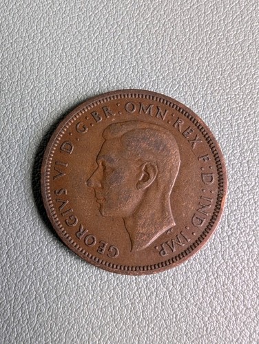 King george half penny - vi,