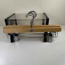 Adidas Wood Hangers Set of 5 Clamp Hangers Rare Wood Adidas Hangers Trousers