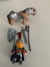 Playmobil 9345 Knights Dwarf Fighter W/ Pony Horse Weapon Shield Armor New 2018