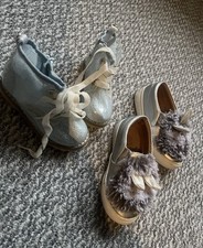 Girls River Island Shoes X 2 Pairs, Childrens / Infants Size 6-7, Boots / Flats