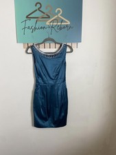 Miss Selfridge Teal Satin