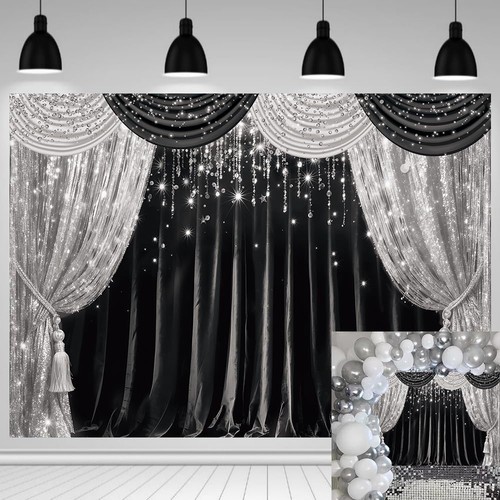 Ltdkaen 8x6ft black and - black,