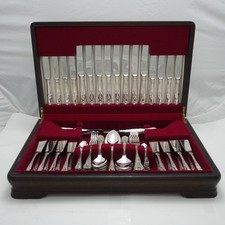 KINGS Design George Butler Sheffield Silver Service 86 Piece Canteen of Cutlery