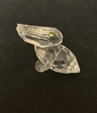 RARE RETIRED Swarovski Crystal PELICAN Bird 171899 Green Eyes. No Box Or Cert.