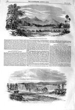 Original Old Antique Print