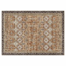 Large Area Rug 9 x 12 ft Anti-Skid Indoor Floor Mat Vintage Brown Green