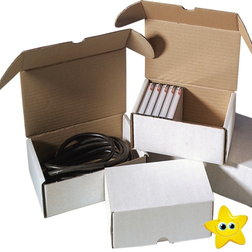 White postal cardboard - postal, boxes