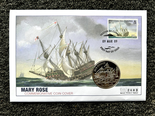 First day coin - cover, mary