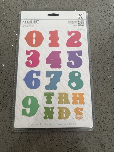 Cut numbers die set - die, new