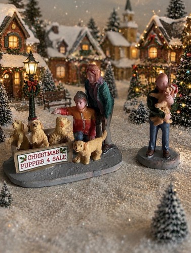 Lemax christmas puppies for - lemax,