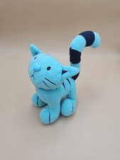 Bob The Builder Pilchard The Cat Blue Soft Toy plush 8” 2000 Y2K